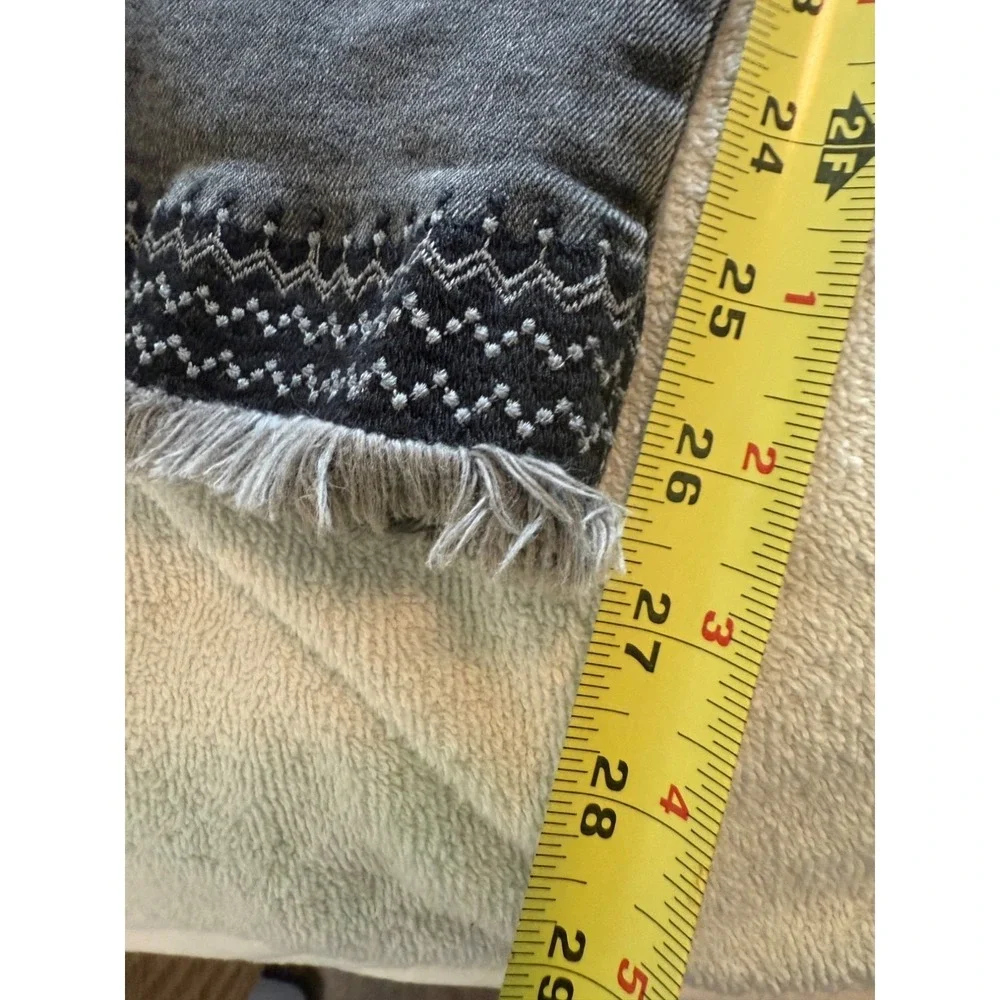NWT Mavi Tess Gray High Rise Skinny Jeans Women's Distressed Frayed Hem 28/27 - Picture 6 of 14